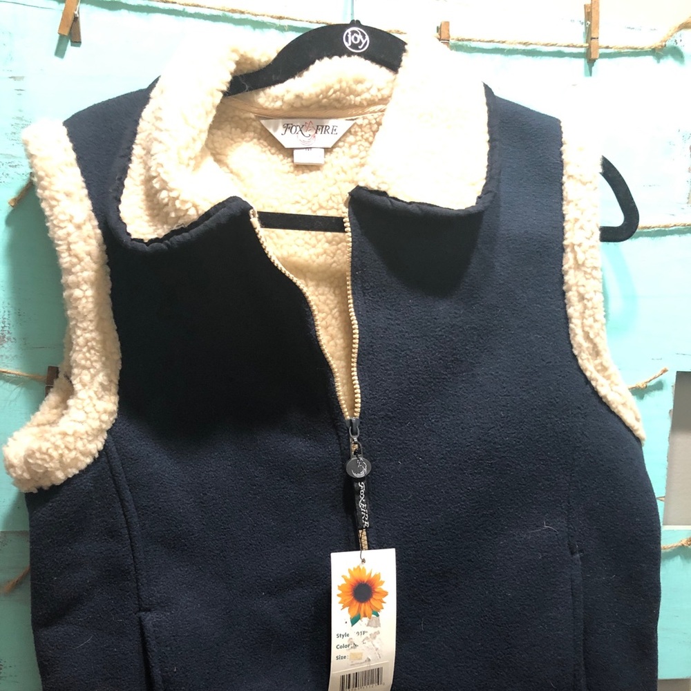 Faux shearling lined Fox Fire vest M